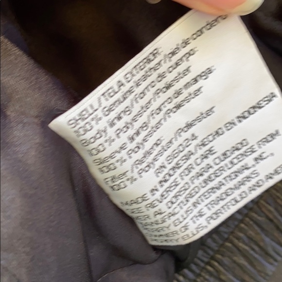 Perry Ellis Sleek Classic Black Essential Staple Top Gun Leather Bomber Jacket - Picture 10 of 11